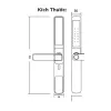 Khóa điện tử Hyundai cửa nhôm HY-SLS003