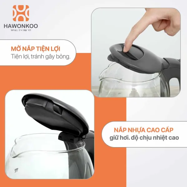 Ấm siêu tốc Hawonkoo KEH-170-GR