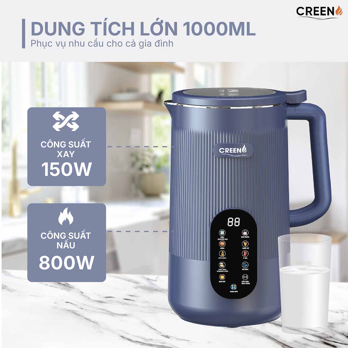 Máy làm sữa hạt Creen CR-1000 Pro