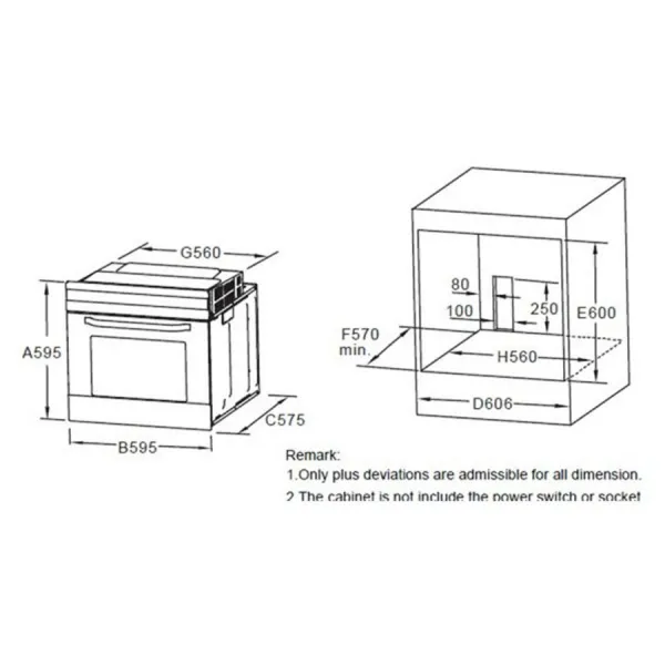 Lò nướng âm tủ Hafele HO-6T70A 538.01.441 70 lít