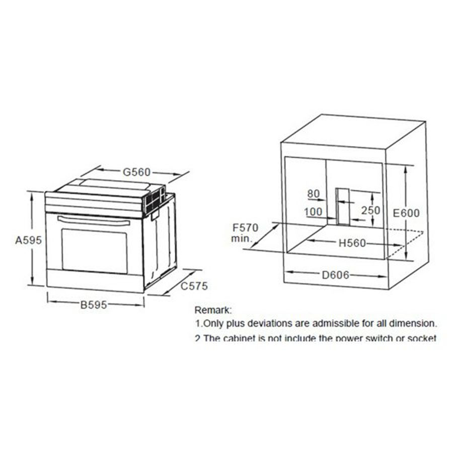 Lò nướng âm tủ Hafele HO-6T70A 538.01.441 70 lít