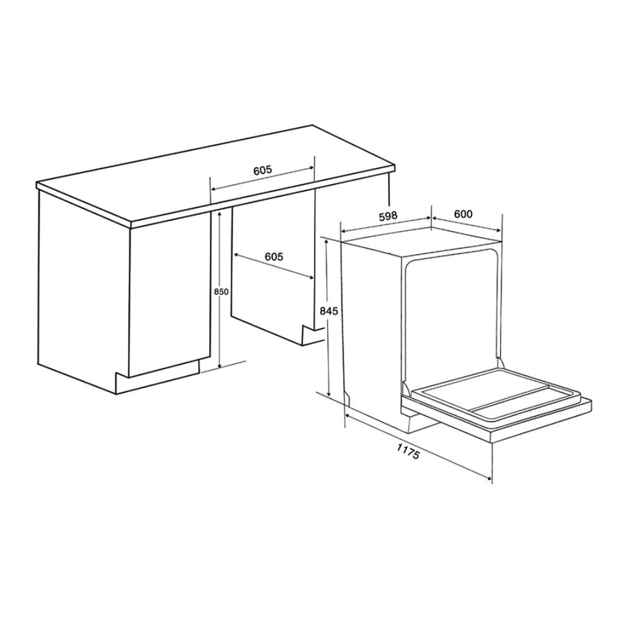 Máy rửa bát Spelier SP 15 DW-B/HA