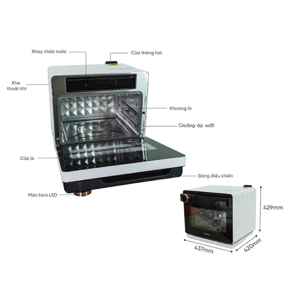Nồi Chiên Không Dầu Hơi Nước 2GOOD S100