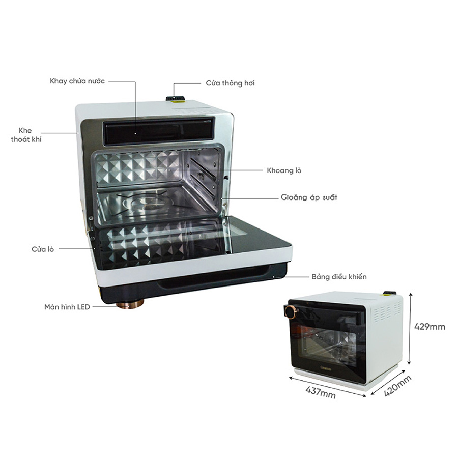Nồi Chiên Không Dầu Hơi Nước 2GOOD S100