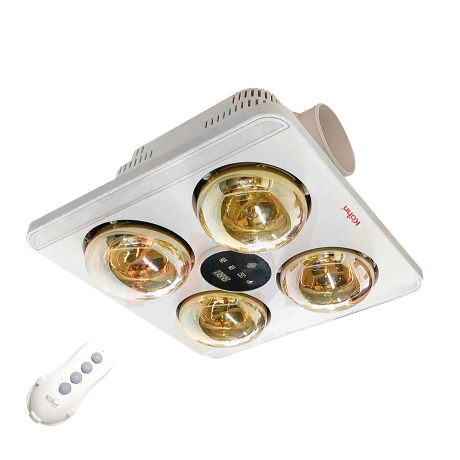 Đèn sưởi nhà tắm 4 bóng âm trần Kohn BU06GR