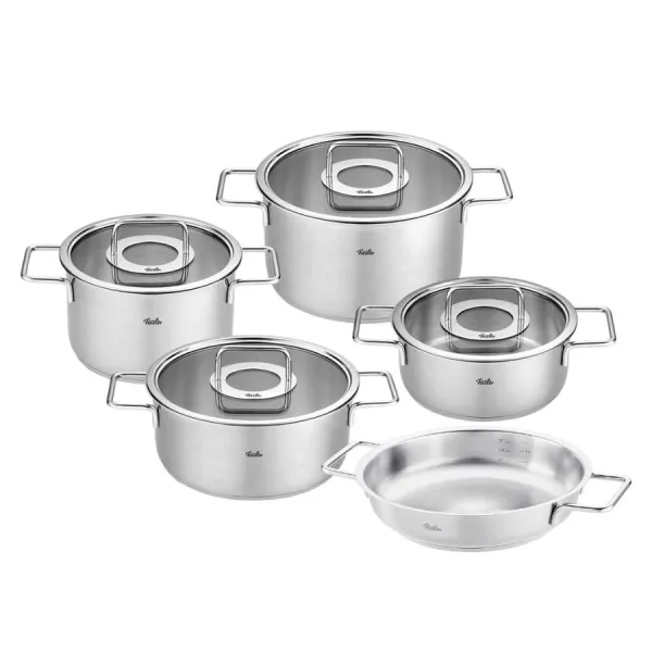Bộ nồi FISSLER Pure Collection 5 món vung kính kèm chảo 2 quai 24cm