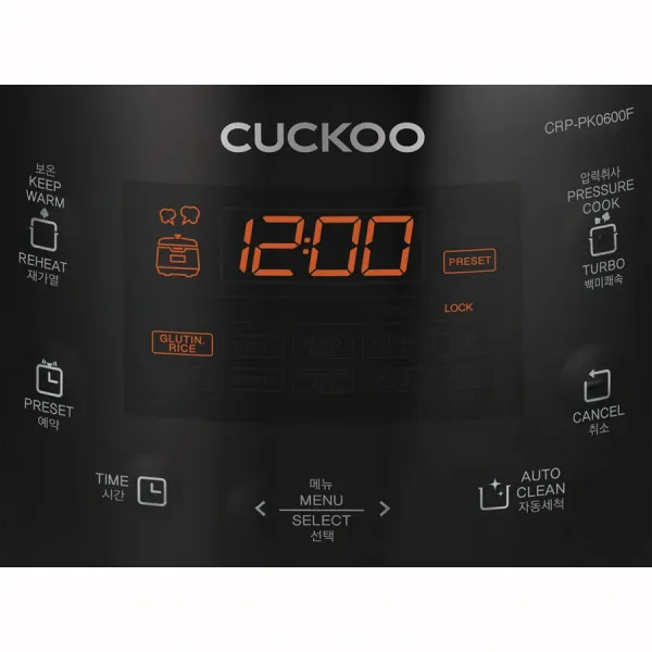 Nồi cơm điện tử áp suất Cuckoo 1.08 lít CRP-PK0600F/BKRDVN