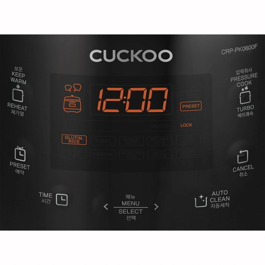 Nồi cơm điện tử áp suất Cuckoo 1.08 lít CRP-PK0600F/BKRDVN