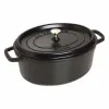 Nồi gang oval Staub màu đen 31cm – 5.5L
