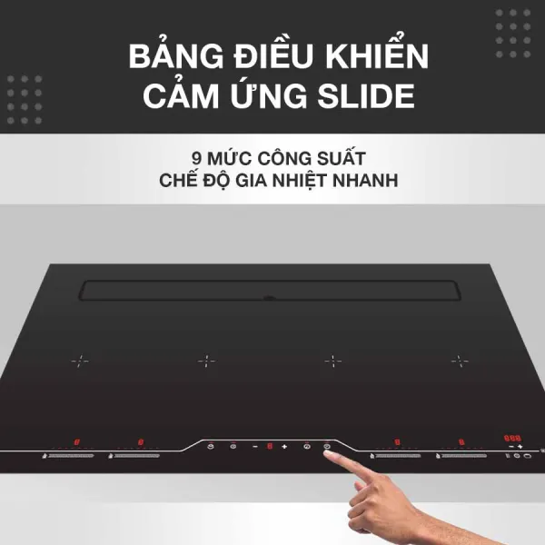 Bếp Từ Kết Hợp Máy Hút Mùi Malloca HIH-904 SLIM