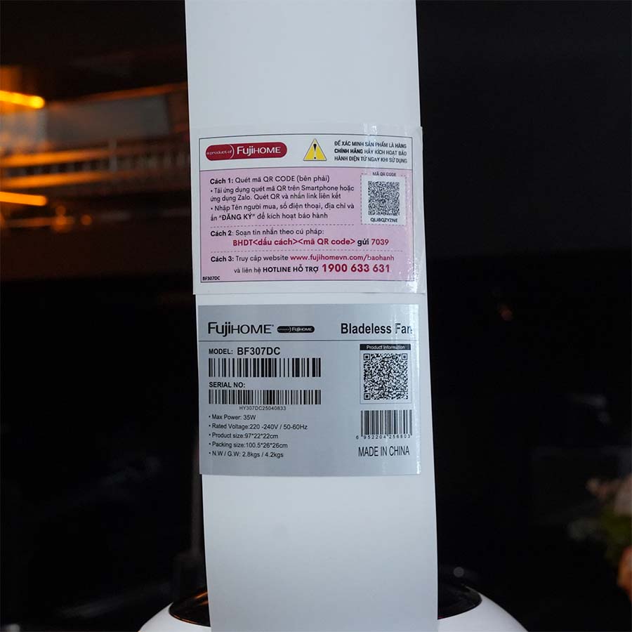 Ảnh thực tế Quạt lọc không khí Fujihome BF307DC