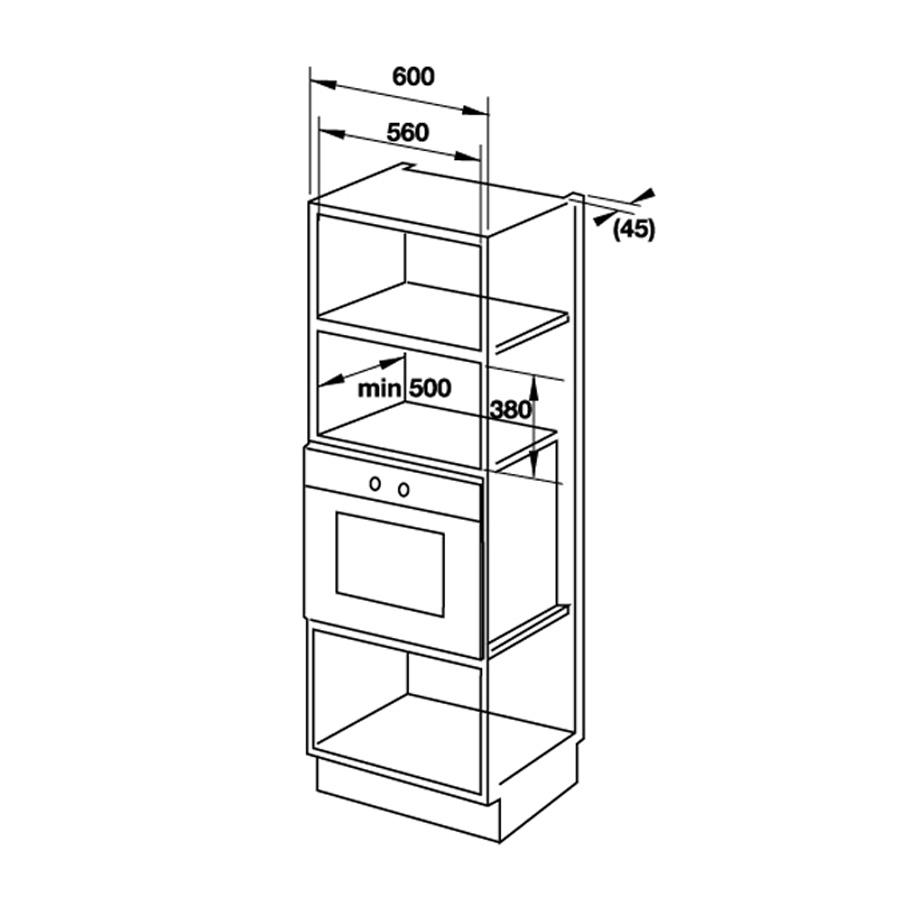 Lò vi sóng có nướng lắp âm Hafele HM-B38A 535.34.000 25 lít
