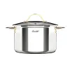 Nồi hầm inox 304 cao cấp Ciwete 20cm nắp kính SS0101-D