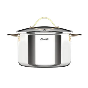 Nồi hầm inox 304 cao cấp Ciwete 24cm nắp kính SS0101-F
