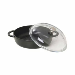 Nồi gang Staub Hexagon màu đen 24cm – 2.4L