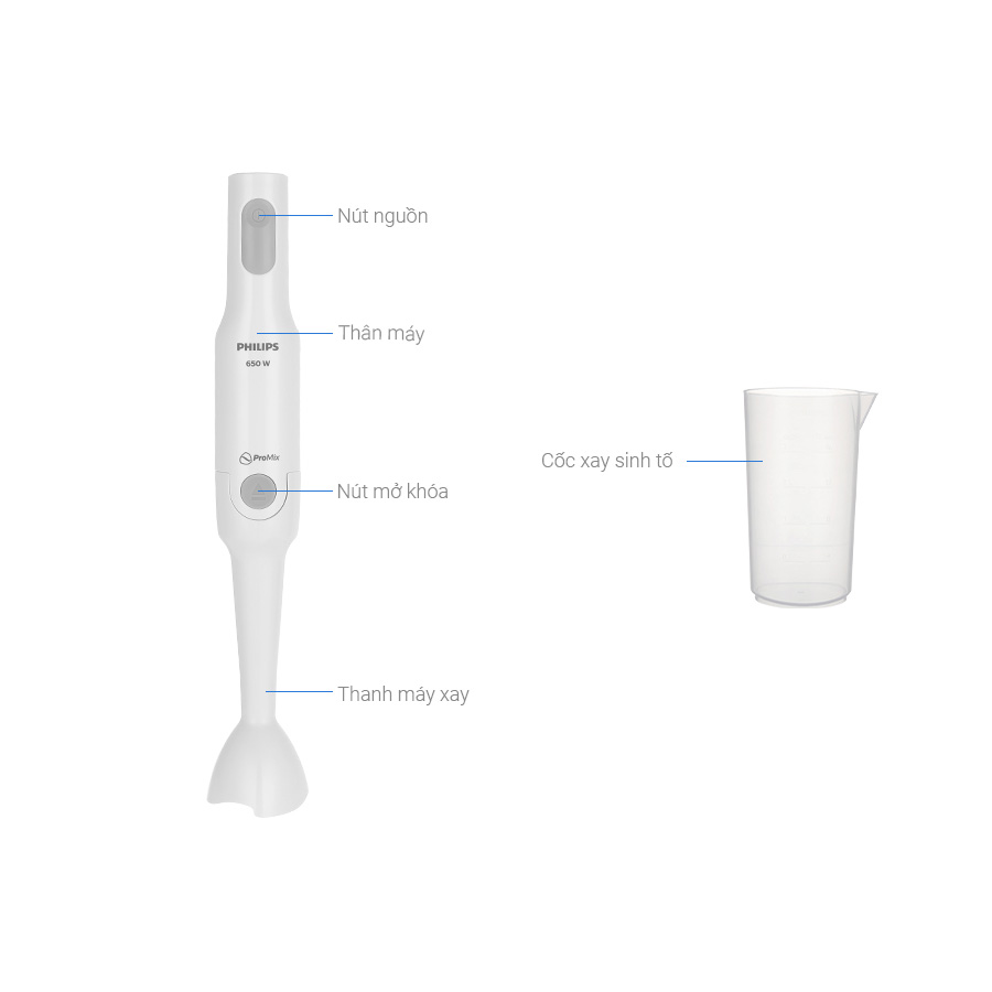 Máy xay sinh tố cầm tay Philips HR2531/00 650W