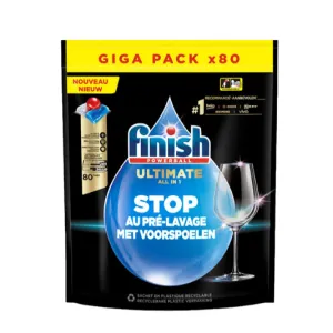 Viên rửa chén bát Finish Ultimate All In One 80 Viên