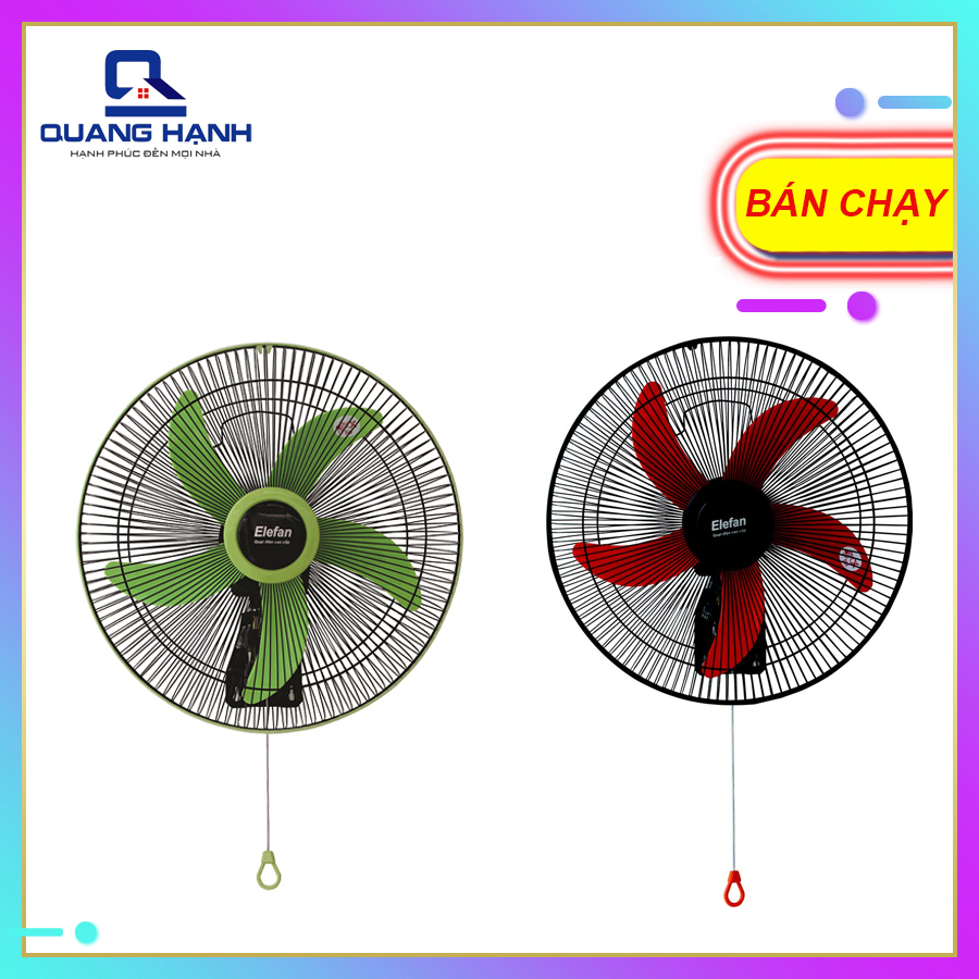 Quạt treo tường Elefan thân sắt cánh 45cm T4505-1D