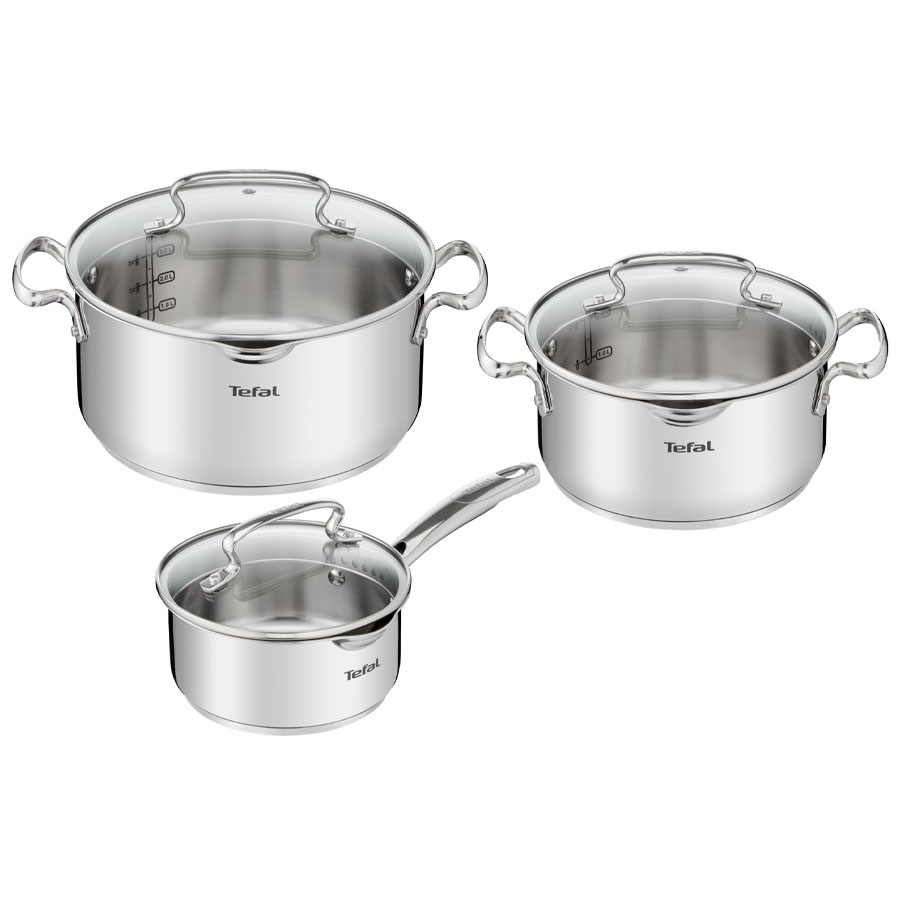 Bộ 3 nồi inox cao cấp Tefal Duetto Plus G719S674 - toàn cảnh sản phẩm