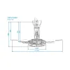Quạt trần Panasonic 5 cánh F-60WWK