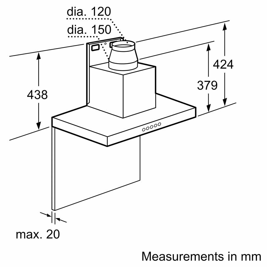 Máy Hút Mùi Bosch DWB121K50