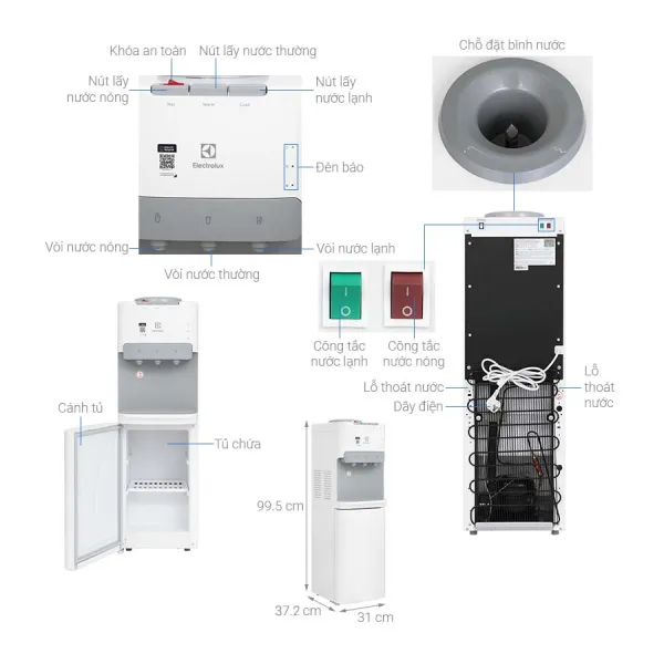 Cây nước nóng lạnh Electrolux EDBMFACWF