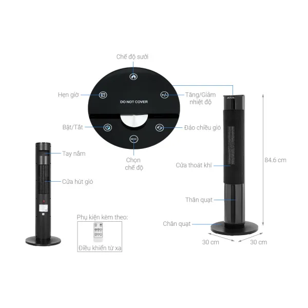Máy sưởi gốm Ceramic Mutosi MCH-2000L