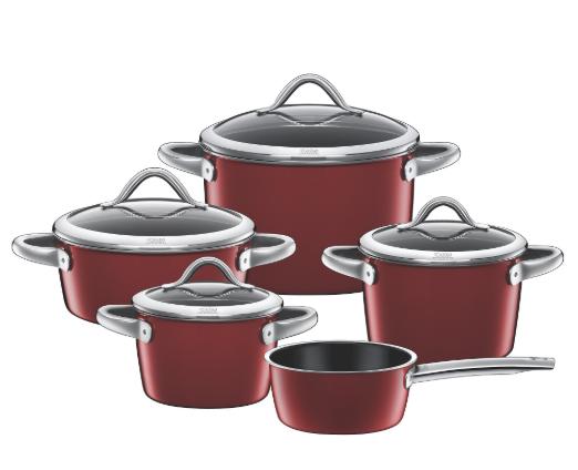 Bộ 5 nồi Silit Vitaliano Rosso - toàn cảnh sản phẩm