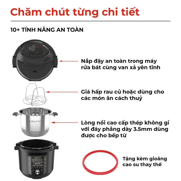 Nồi áp suất điện đa năng Instant Pot Pro 10-in-1 5.7L