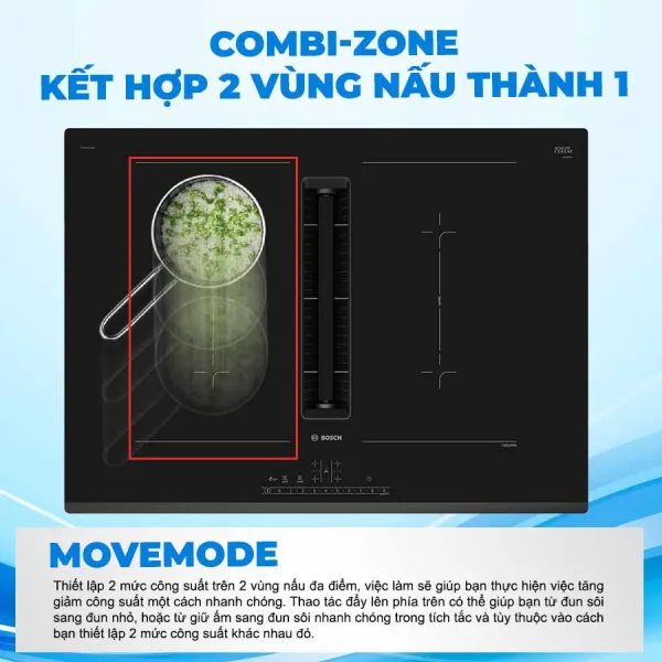 Bếp từ kết hợp hút mùi Bosch PVQ731F15E