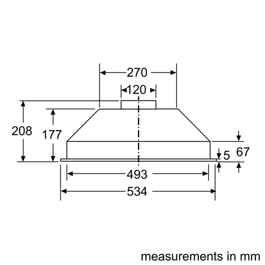 Máy hút mùi âm tủ Bosch DLN53AA70