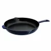 Chảo gang tròn Staub màu xanh đen 30cm