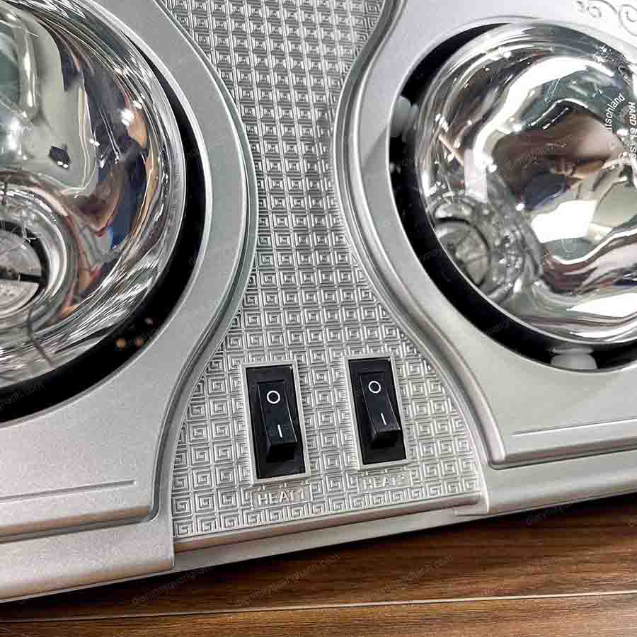 Ảnh thực tế Đèn sưởi nhà tắm Hans 2 bóng H2B