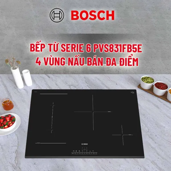 Bếp từ 4 vùng nấu Bosch PVS831FB5E