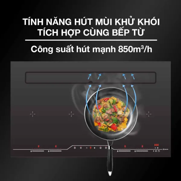 Bếp Từ Kết Hợp Máy Hút Mùi Malloca HIH-904 SLIM