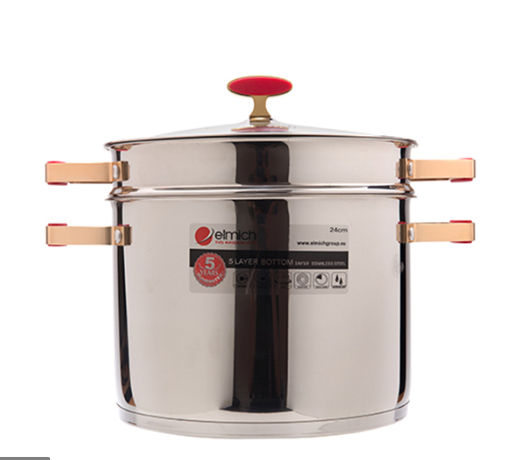 Nồi hấp Elmich Inox 304 Red Velvet 28cm EL0979 – 2350979