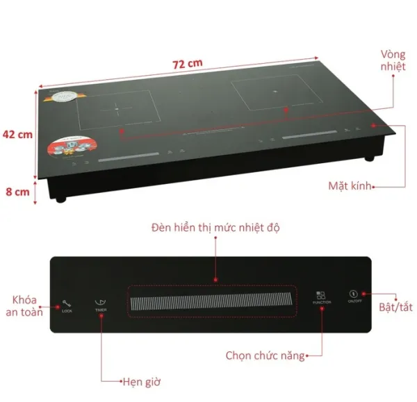 Bếp điện từ hồng ngoại Junger ID-16