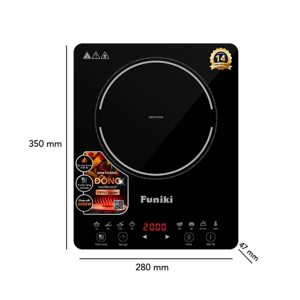 Bếp từ đơn Funiki HSD8162 2000W