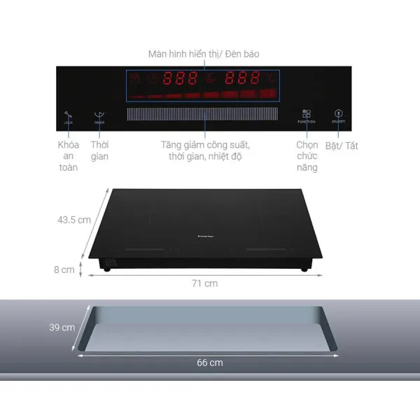 Bếp từ đôi Junger CEJ-201-II