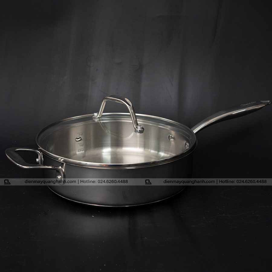 Ảnh thực tế Bộ nồi inox cao cấp Ciwete 7 món có xửng hấp (chảo inox) SS0103-11PC NEW-SS