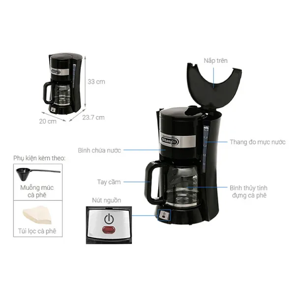 Máy pha cà phê nhỏ giọt Delongi ICM15210.1
