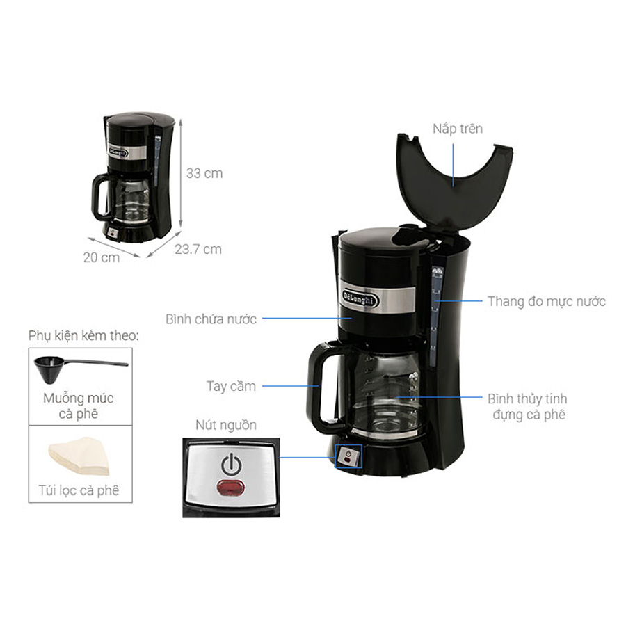 Máy pha cà phê nhỏ giọt Delongi ICM15210.1