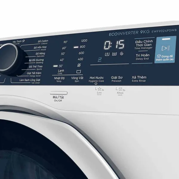 Máy giặt Electrolux Inverter 9 kg EWF9024P5WB