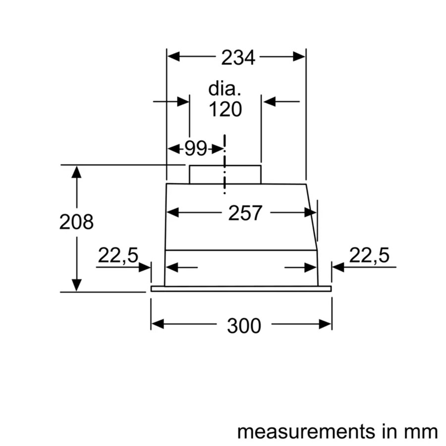Máy hút mùi âm tủ Bosch DLN53AA70
