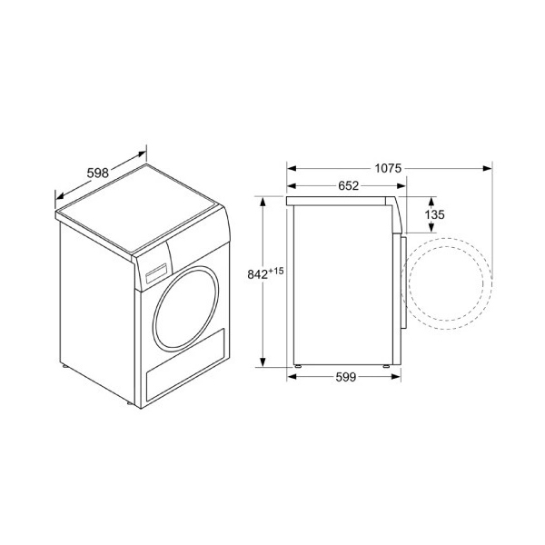 Máy sấy ngưng tụ Bosch 8kg WTN84201MY Series 4