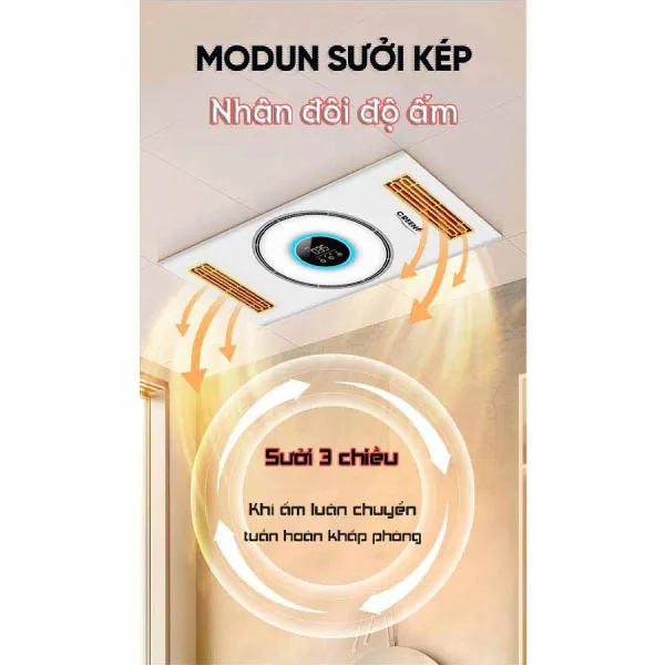Đèn sưởi điều hòa phòng tắm thông minh Creen CR-CMH688