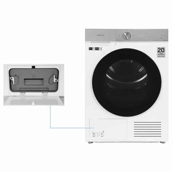 Máy sấy bơm nhiệt Samsung Bespoke AI 9 kg DV90BB9440GH/SV