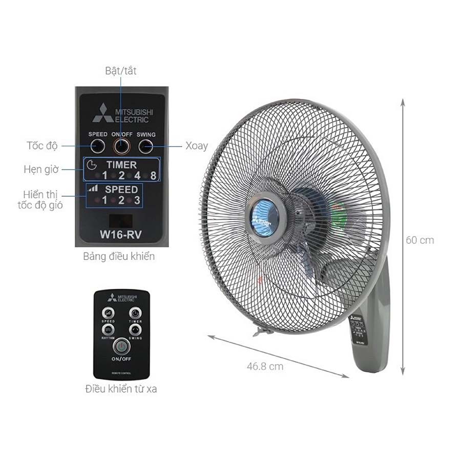 Quạt treo Mitsubishi W16-RA