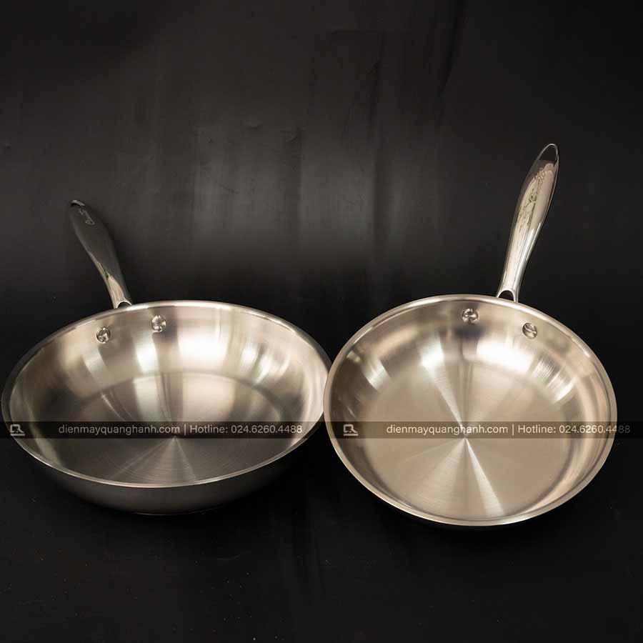 Ảnh thực tế Bộ nồi inox cao cấp Ciwete 7 món có xửng hấp (chảo inox) SS0103-11PC NEW-SS