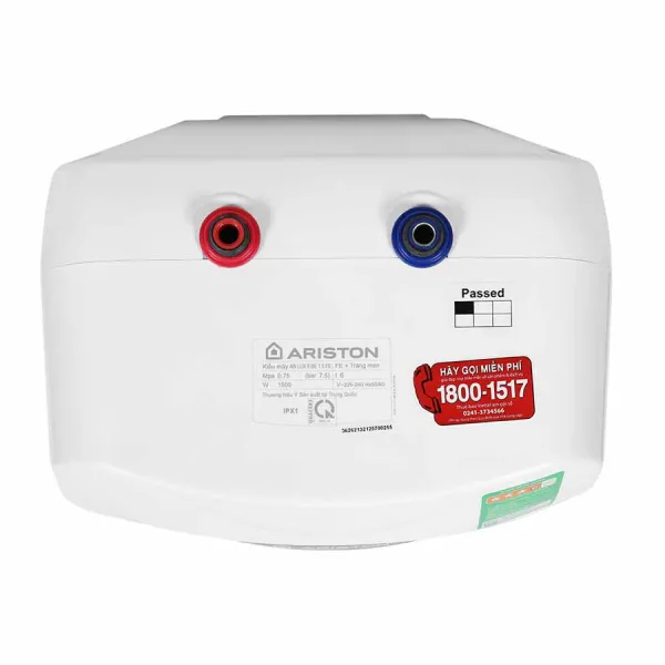 Bình nóng lạnh Ariston AN LUX 6 BE 1.5 FE 6 lít lắp trong gầm tủ bếp dưới